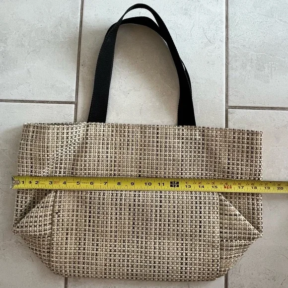 Chiliwich Tan and Black Checkered Tote Bag with Black Handles - Picture 6 of 6